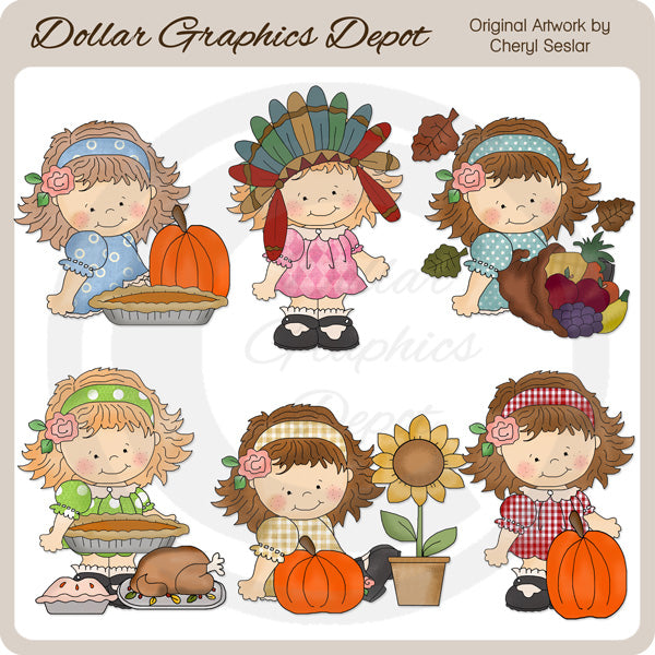 Betty Sue Gives Thanks - Clip Art