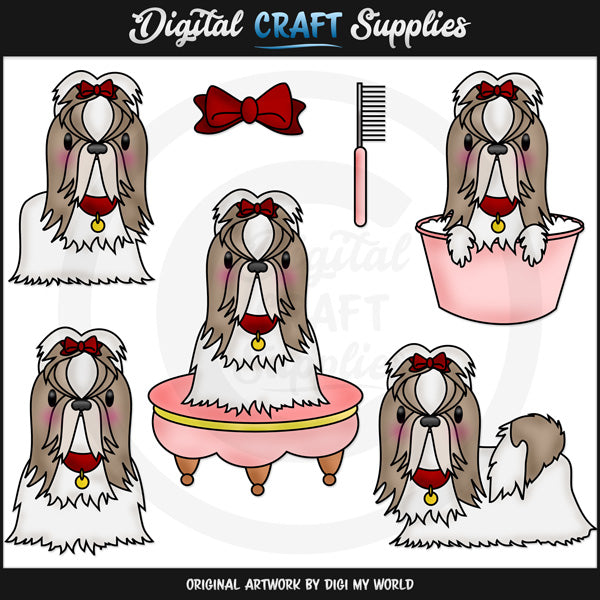 Bianca - Shih Tzu - Clip Art – Digital Craft Supplies
