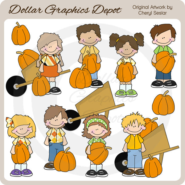 Niños Grandes - Pumpkin Patch - Clipart