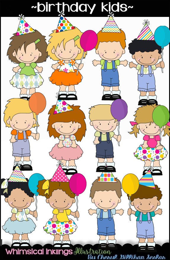 Collezione di clipart per bambini di compleanno