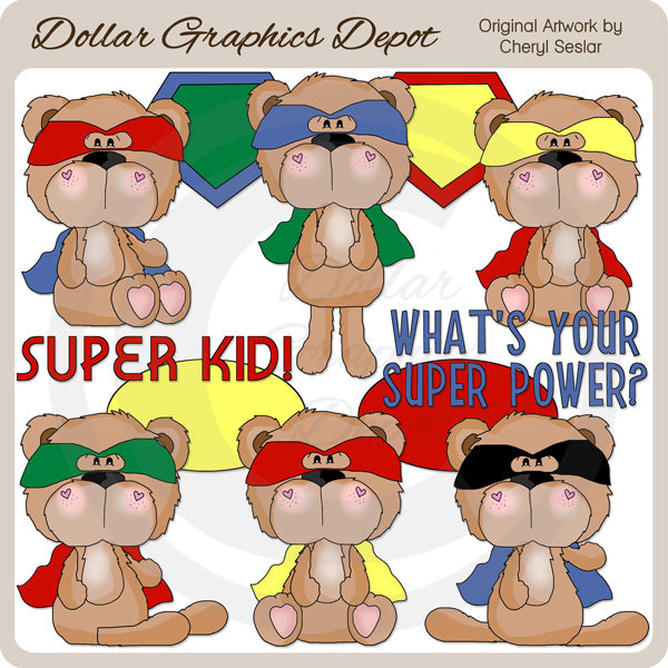 BoBo Bear Super Kid - Clip Art