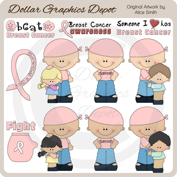 Apoyo al cáncer de mama - Imágenes Prediseñadas