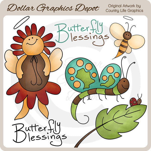 Butterfly Blessings - Clip Art