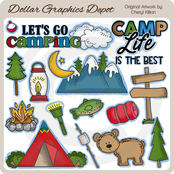 Camping Fun - Clip Art