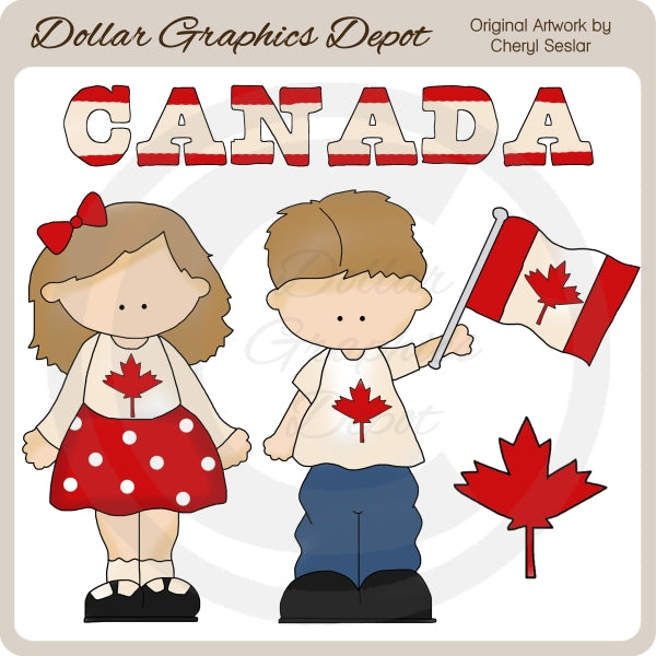 Canadian Kids - Clip Art