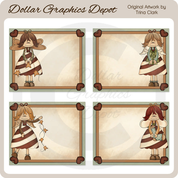 Candy Cane Angels Labels