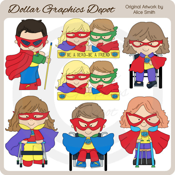 Capable Teens Superheroes - Clip Art - DCS Exclusive