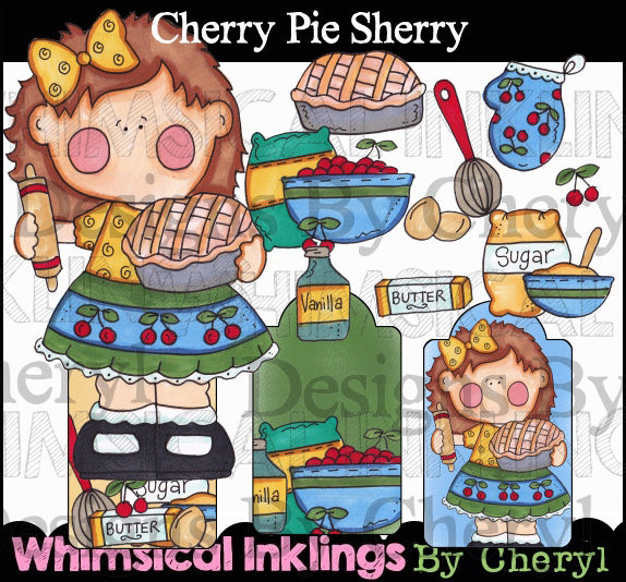 Cherry Pie Sherry...Hand Colored Graphics