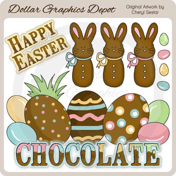Chocolate Easter 1 - Clip Art