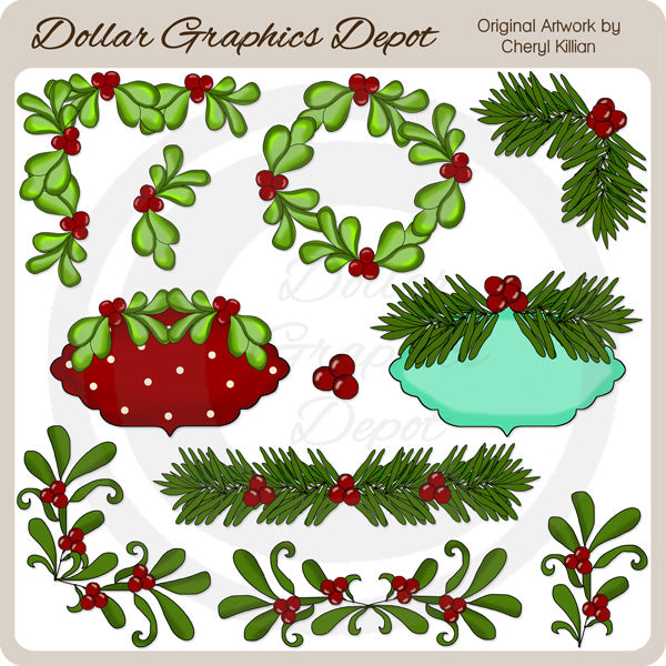 Christmas Berry Elements