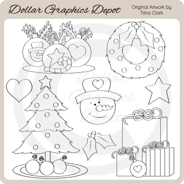 Christmas Cheer 3 - Digital Stamps