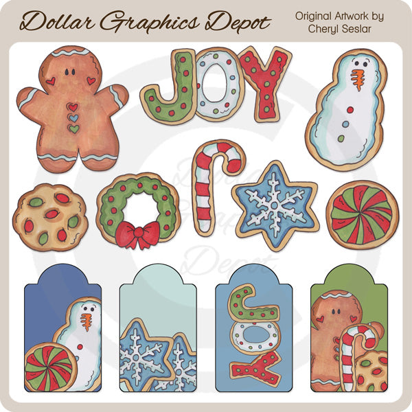 Christmas Cookies 2 - Clip Art