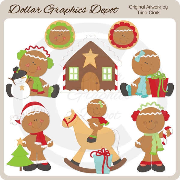 Christmas Gingers 1 - Clip Art