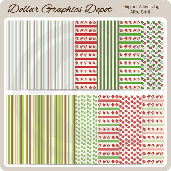Christmas Patterns 1 - Scrap Papers