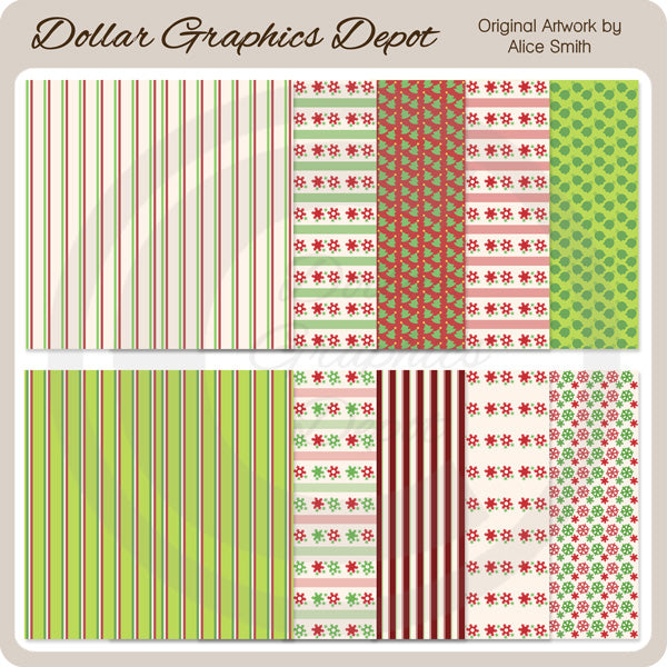 Christmas Patterns 2 - Scrap Papers