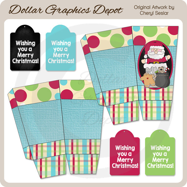 Christmas Popcorn Boxes and Tags