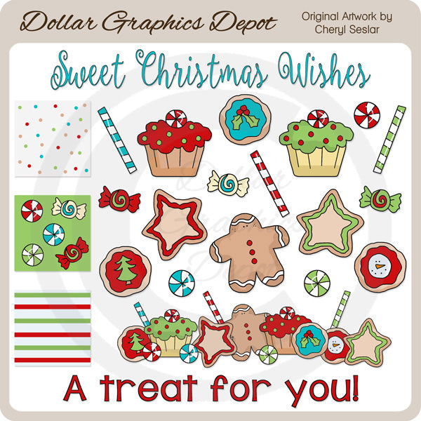Christmas Sweets and Treats - Clip Art