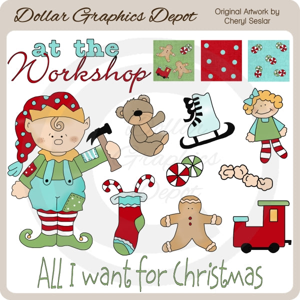 Christmas Workshop - Clip Art