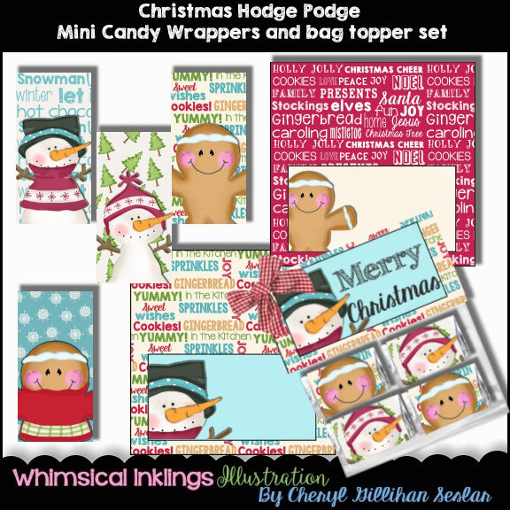 Christmas Hodge Podge Candy Wrapper Set  (WI)