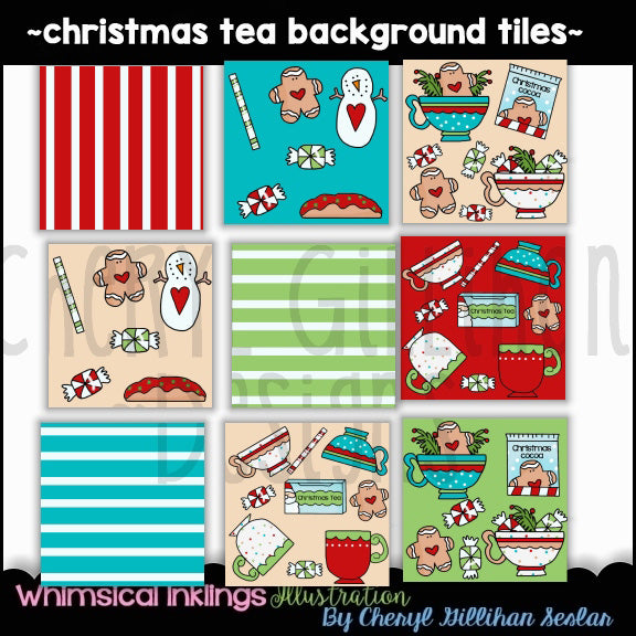 Christmas Tea Background Tiles
