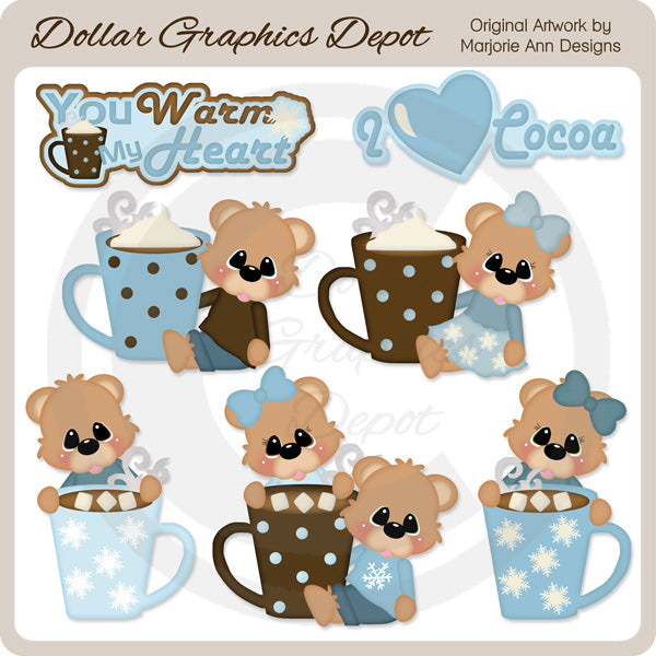 Cocoa Bears - Clip Art