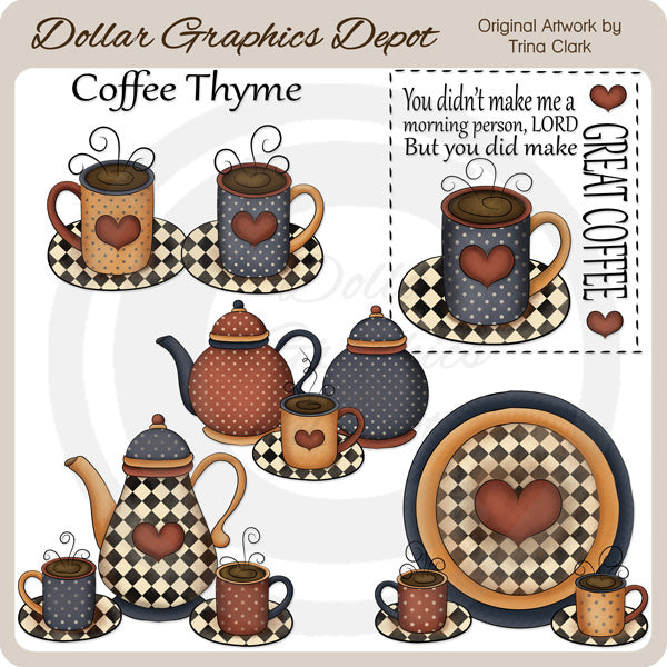 Coffee Thyme 1 - Clip Art