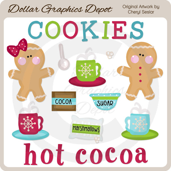 Cookies and Cocoa - Clip Art