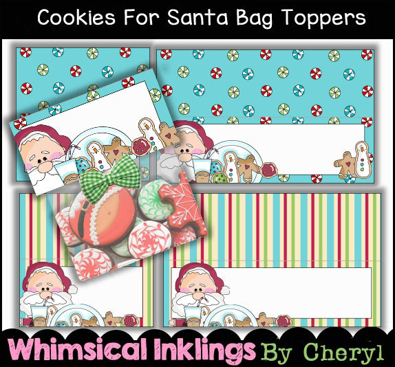 Cookies For Santa Bag Toppers  (WI)