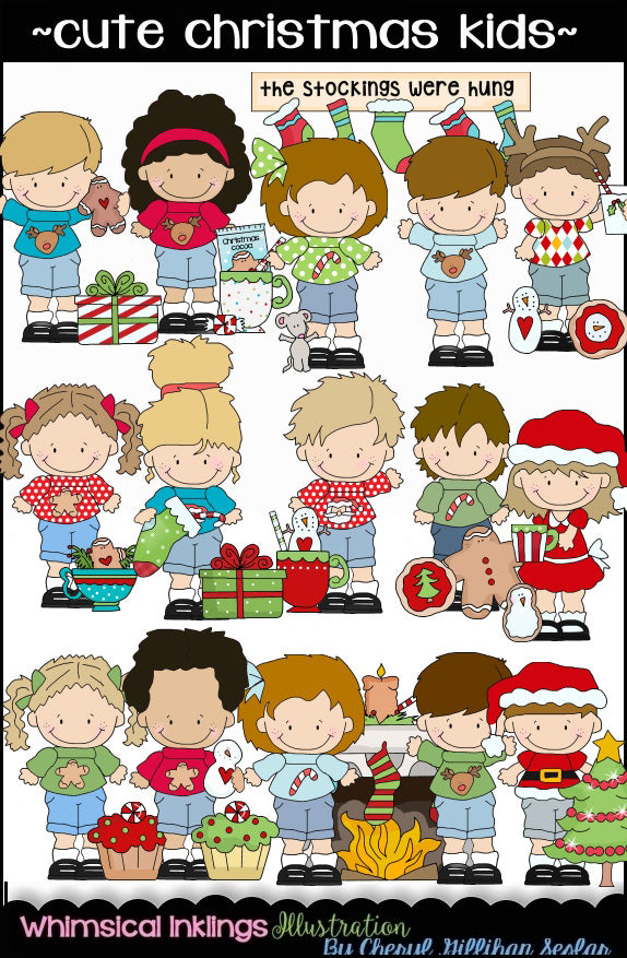Christmas Kids Clipart Collection