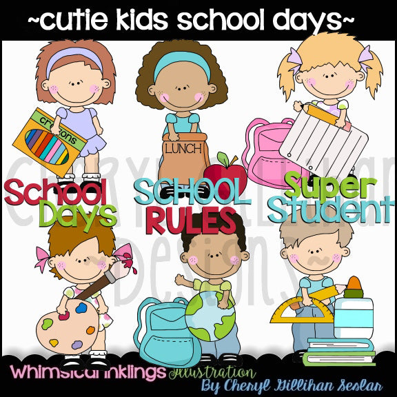 Cute Kids School Days