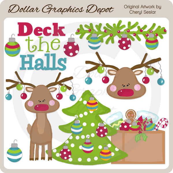 Deck The Halls 1 - Clip Art