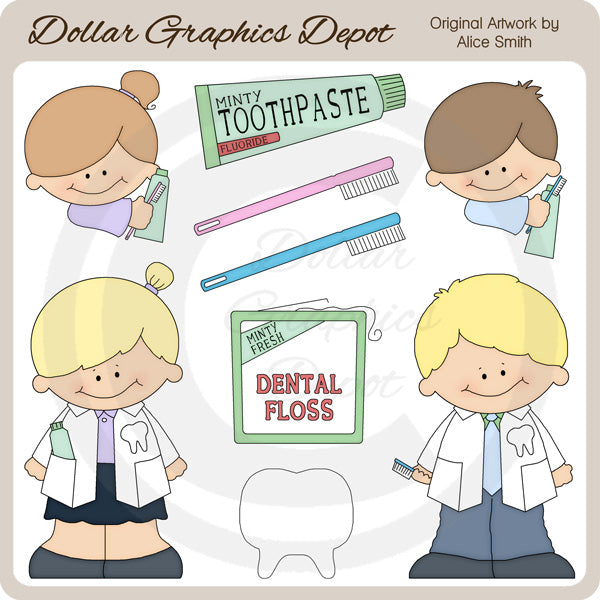 Dentista - Clipart - Exclusivo de DCS