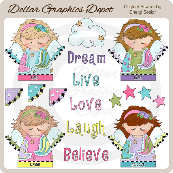 Angeli da sogno - ClipArt