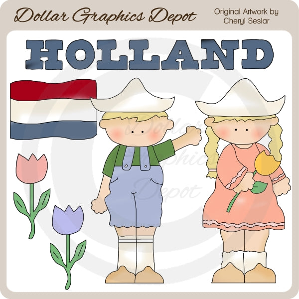 Dutch Kids - Clip Art