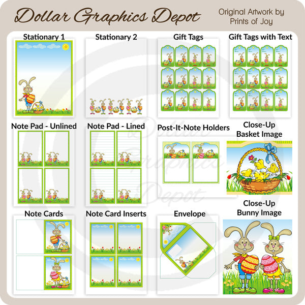 Easter Bunny - Printable Set 4