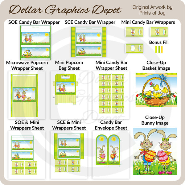 Easter Bunny - Printable Set 5
