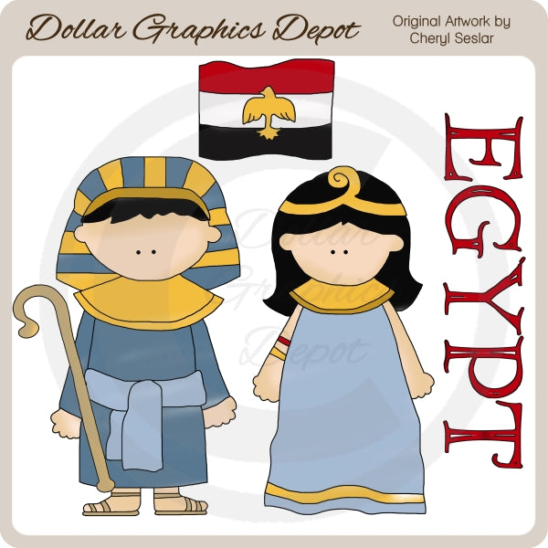 Bambini egiziani - ClipArt