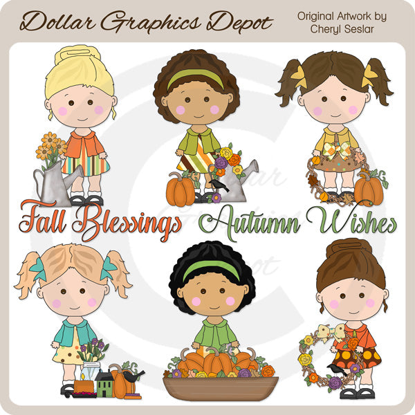 Fall Blessings Cuties - Clip Art