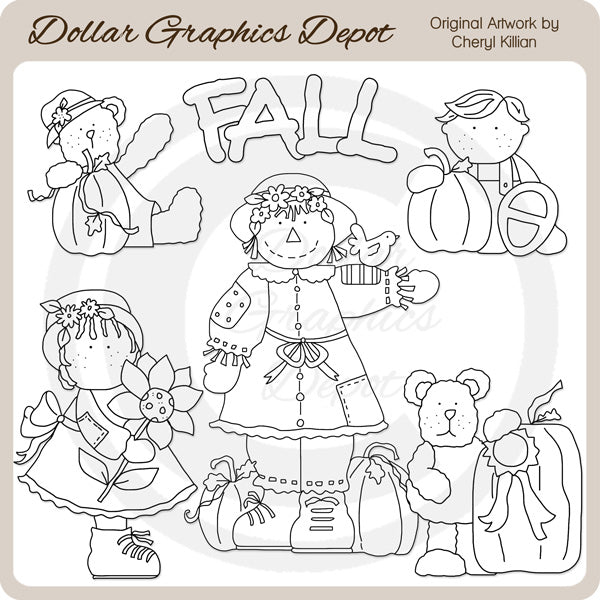 Fall Bumpkins - Digital Stamps