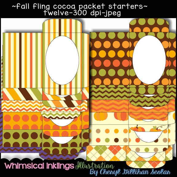 Fall Fling Cocoa Packets...Set Of 12