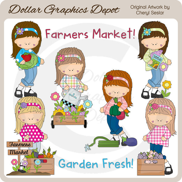 Farmers Market Teens - Clip Art - DCS Exclusive