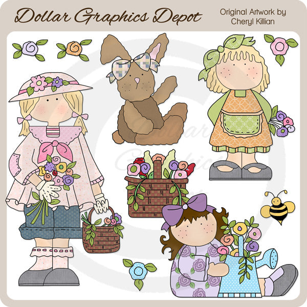 Flower Garden Hodgepodge - Clip Art