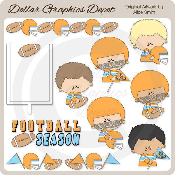 Football - Orange - Clip Art