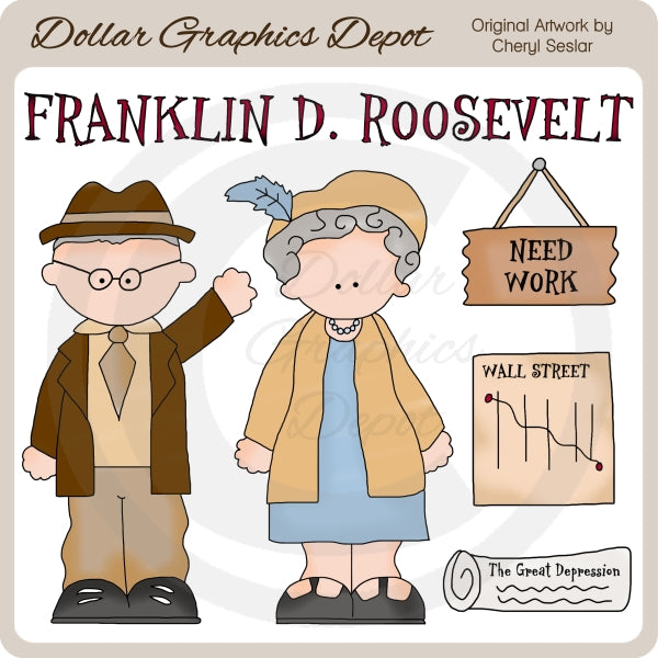 Franklin D. Roosevelt - Clip Art