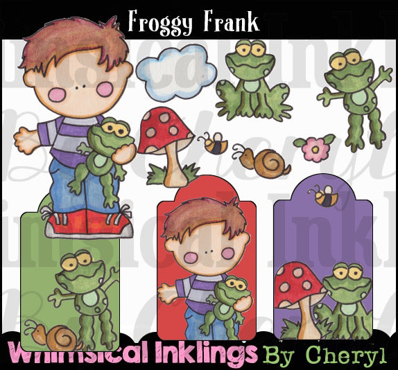 Froggy Frank... Colección gráfica coloreada a mano