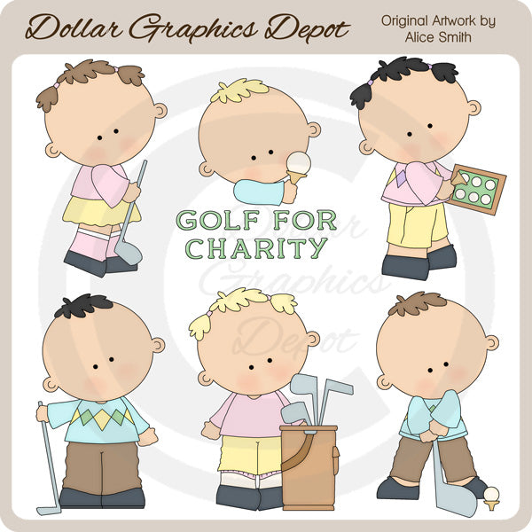 Golfistas - Clipart - Exclusivo de DCS