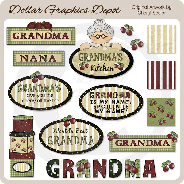 Grandma Is My Name - Clip Art