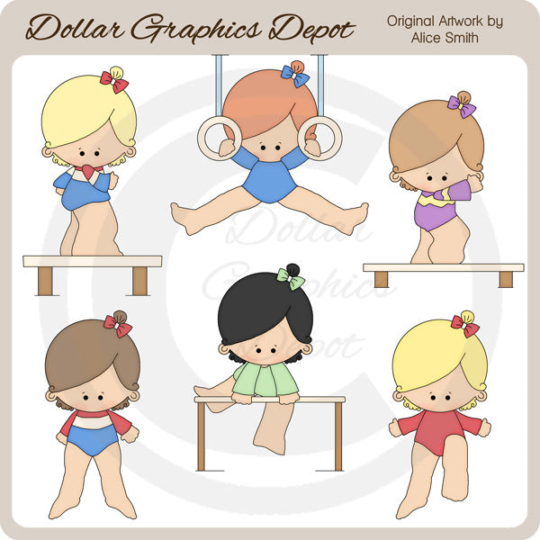 Gymnastics 1 - Clip Art - DCS Exclusive