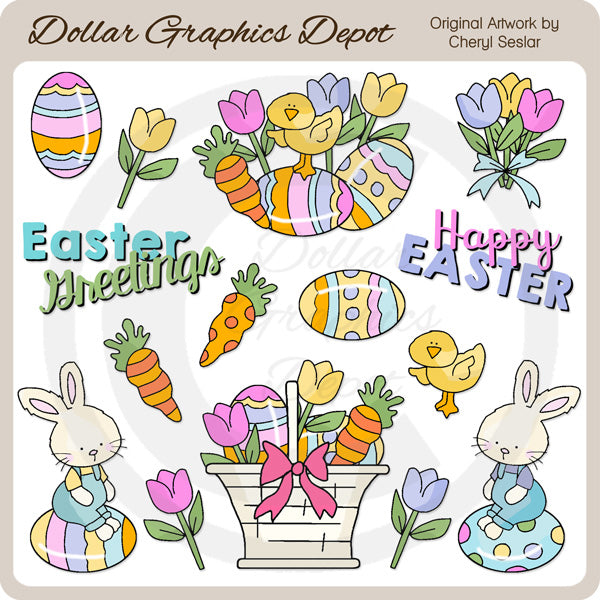 Happy Easter - Clip Art
