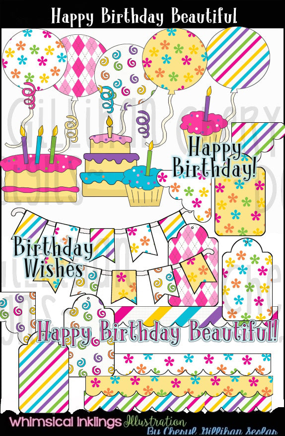 Happy Birthday Beautiful...Graphic Collection